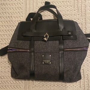 Henri Bendel Black and Gray Backpack